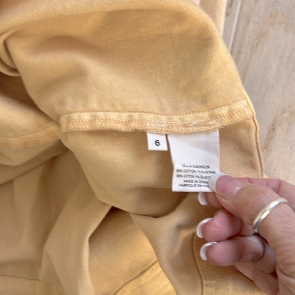 ULLA JOHNSON l Khaki Denim Midi Virgil Skirt Tie Front Side Zip NWOT Pockets S - Picture 13 of 14